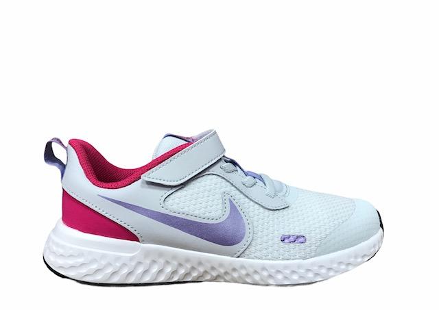 Nike Revolution 5 PSV BQ5672 018 girls' sneakers grey-purple