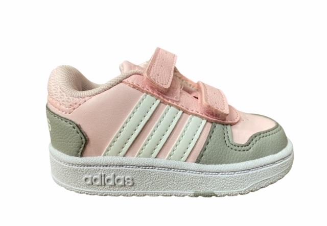 Adidas Hoops 2.0 CMF I FY9453 girl's teardrop sneaker pink grey