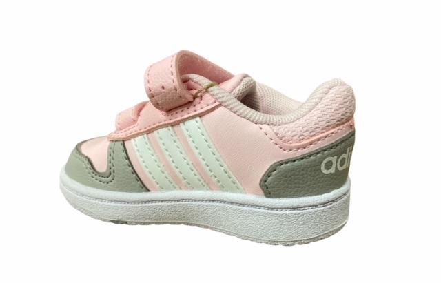 Adidas Hoops 2.0 CMF I FY9453 girl's teardrop sneaker pink grey