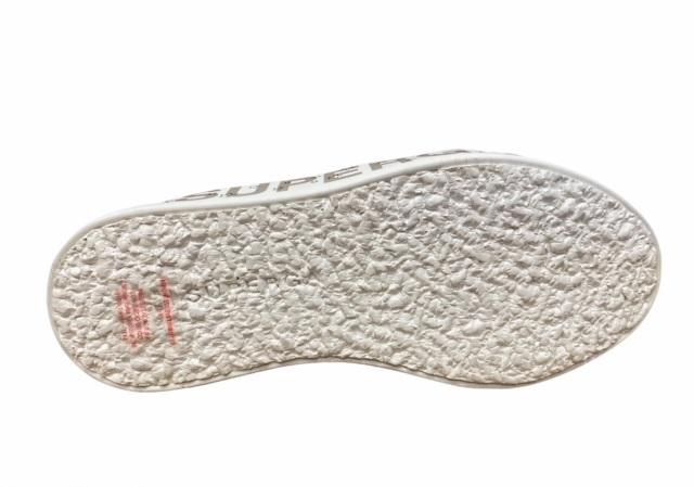 Superga scarpa sneakers da bambina con zeppa Lettering Printed S81152W AC4 bianco