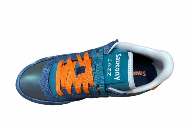 Saucony Original scarpa sneakers da donna Jazz Triple S60567-2 denim blu-arancio
