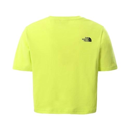 The North Face t-shirt da ragazza crop Girl Easy Cropped Tee NF0A558XJE31 giallo