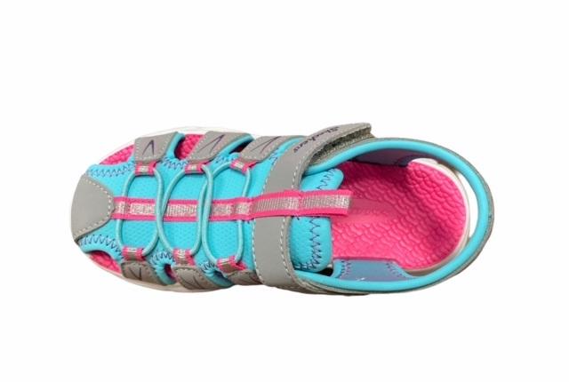 Skechers sandalo da bambina Flex Sandal Aqua Steps 86939/GYTQ grigio-turchese