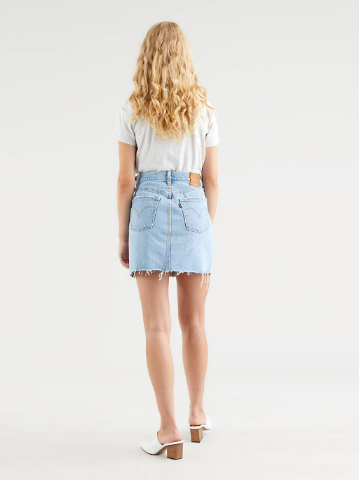 Levi's gonna a taglio vivo a vita alta da donna 778820040 indaco chiaro