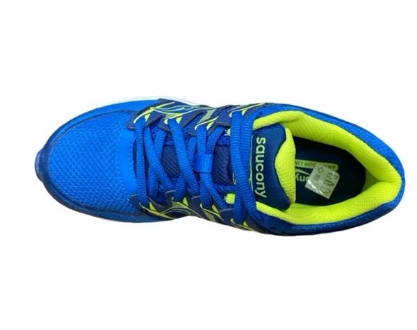 Saucony boys' running shoe Zealot Blue/Citron SY54395