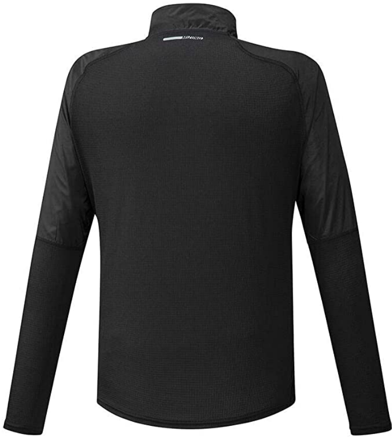 Mizuno Active Aeroflow LS men's half zip running shirt J2GC0525 09 black