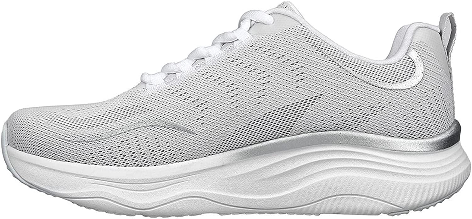 Skechers D'Lux Fitness Pure Glam gym shoe 149837/WSL white silver
