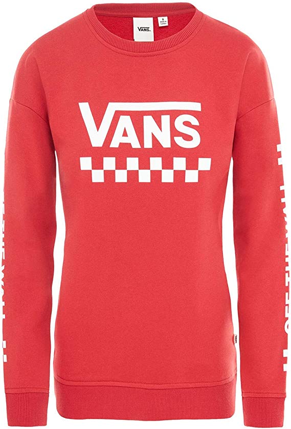 Vans felpa girocollo con logo e decorazioni sul braccio Too Much Fun Crew VA3PBFYFO red