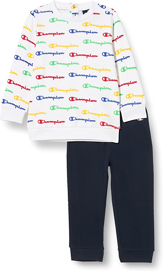 Champion Tuta da Infant in cotone leggero Legacy American 306301 WL001 bianco blu