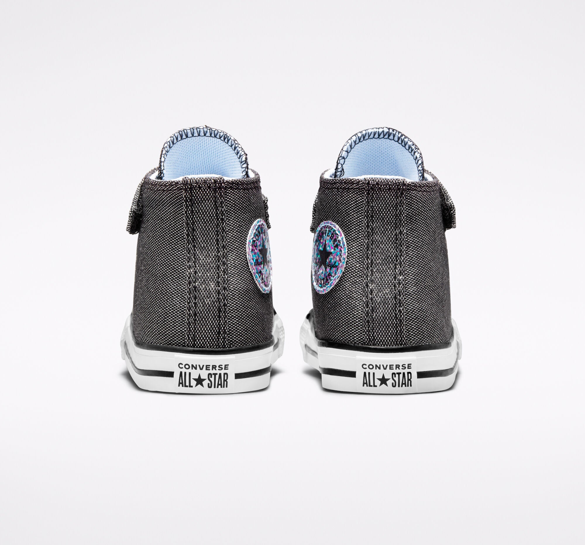 Converse scarpa sneakers da bambina Chuck Taylor All Star Easy-On Glitter 772877C nero bianco