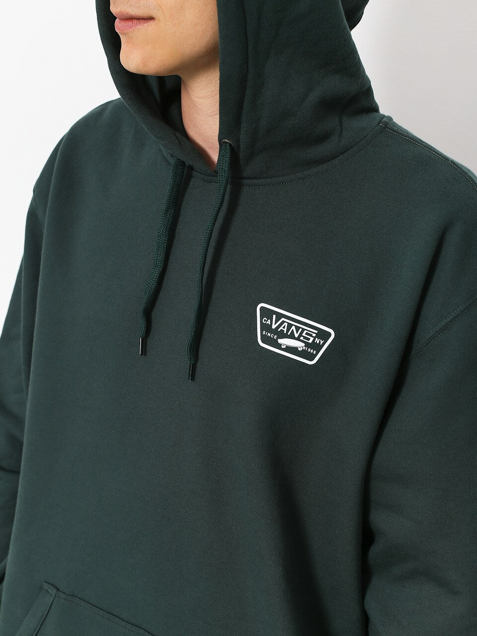Vans felpa con cappuccio e stampa logo sulla schiena VA2WF7YDX verde foresta