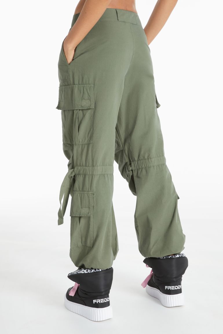 Freddy Cargo trousers with pockets and drawstring BRITNEYF301 V69X pigmented green