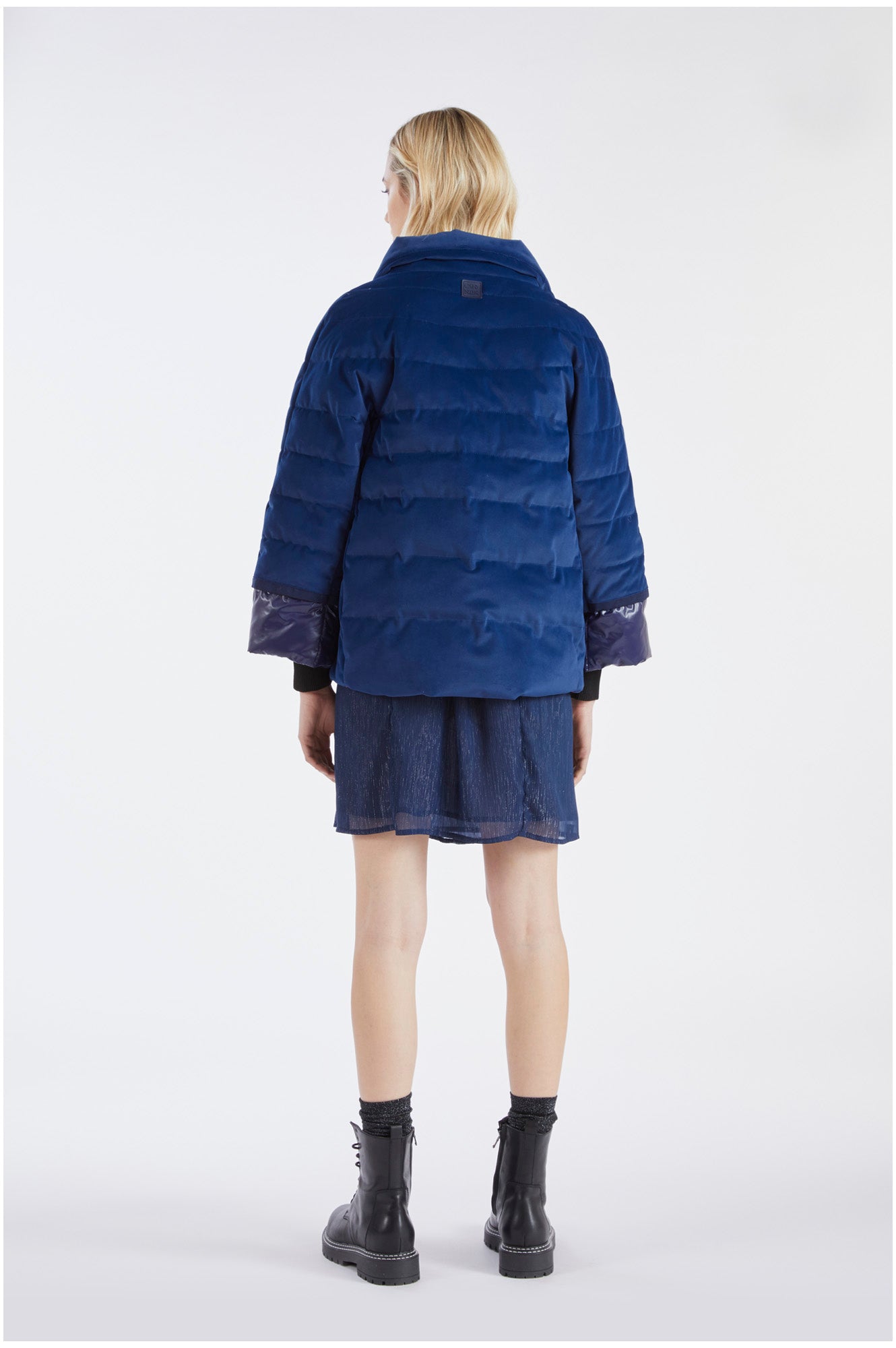 CafèNoir women's flared down jacket C7JN0032 B012 blue