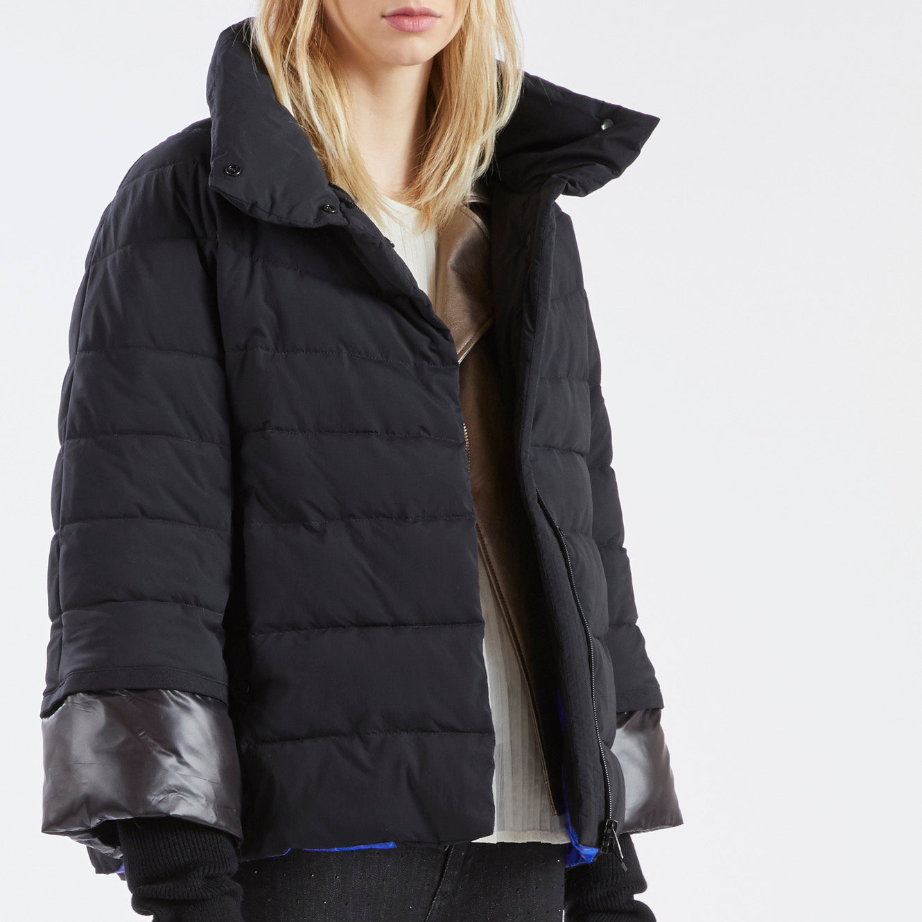 CafèNoir women's flared down jacket C7JN0033 N044 black-bluette