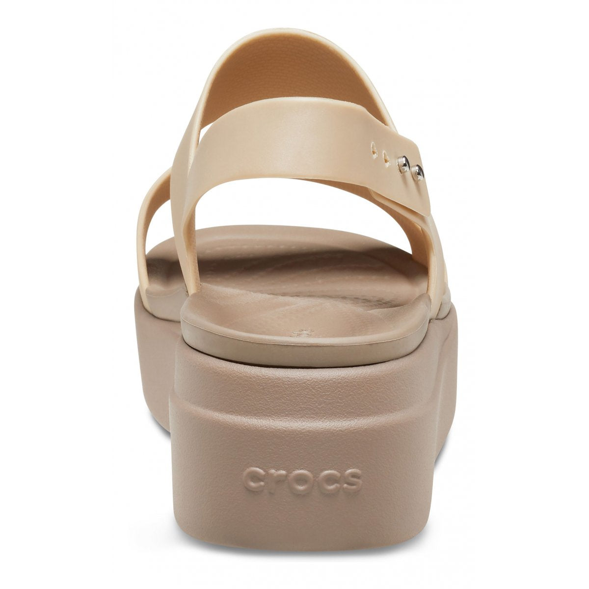 Crocs women's sandal Brooklyn Metallic Low Wedge 207641 99P metallic champagne