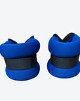 Set polsiere cavigliere zavorratte Contes 1Kg coppia blu-nero con sistema regolabile per allenamento fitness avanzato