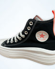 Sneakers Converse Chuck Taylor All Star Move 271716C nero-rosa-bianco con platform rialzato per ragazze, design moderno e comfort
