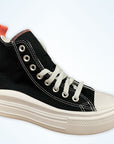 Sneakers Converse Chuck Taylor All Star Move 271716C nero-rosa-bianco con platform rialzato per ragazze, design moderno e comfort