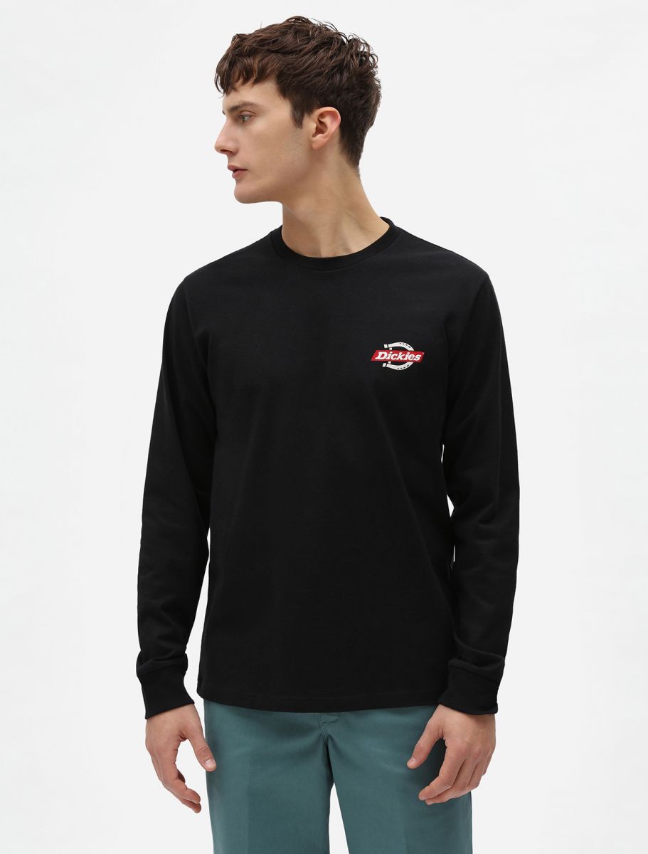 Dickies T-shirt manica lunga da uomo Ruston DK0A4XEHBLK nero