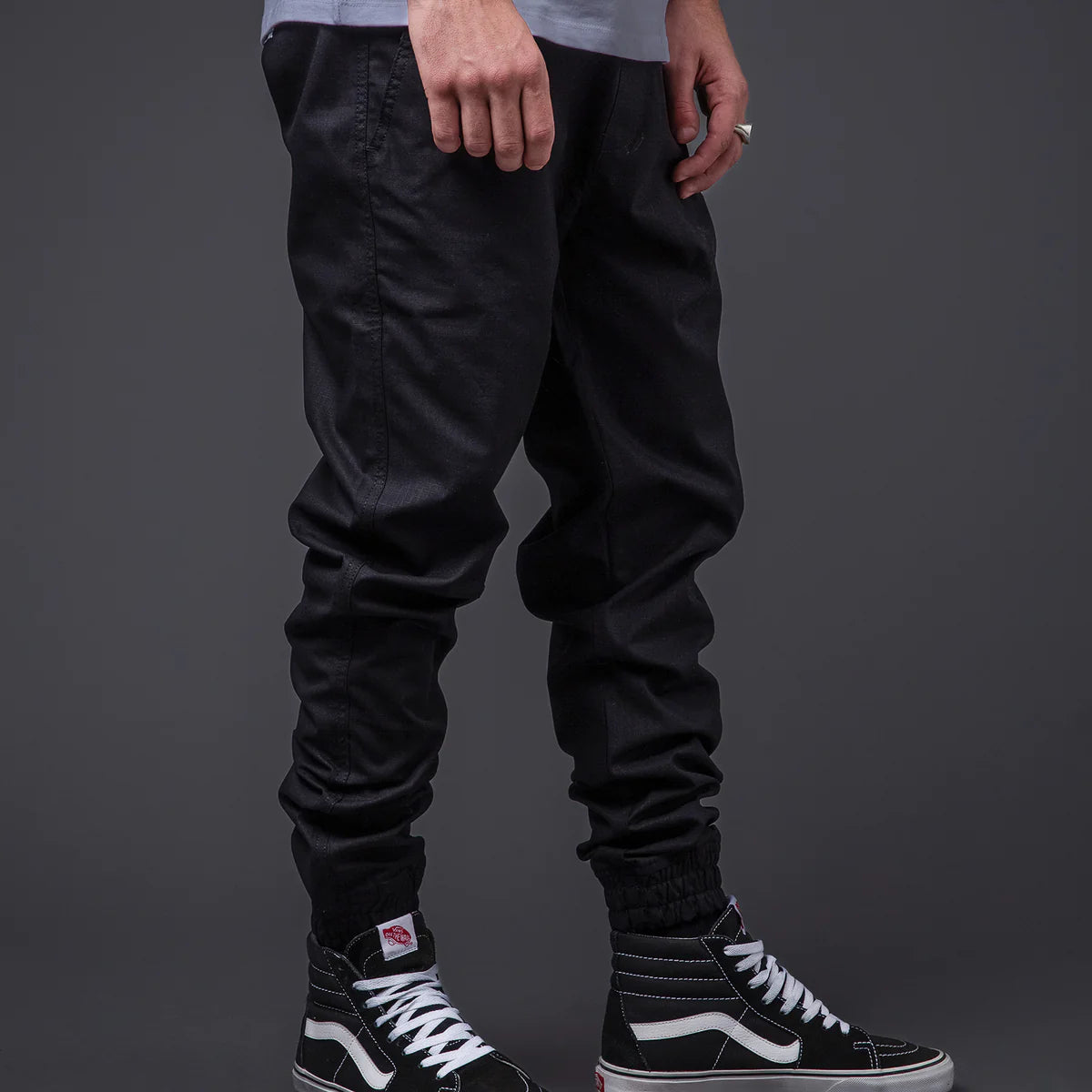 Dolly Noire Pantalone Jogger Ripstop pa901-pf-01 nero