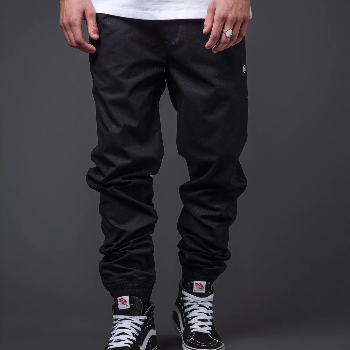 Dolly Noire Pantalone Jogger Ripstop pa901-pf-01 nero