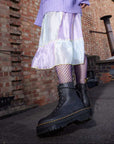 Dr. Martens Stivale anfibio con zeppa da donna in morbida pelle Pisa Jadon III 26378001 nero a