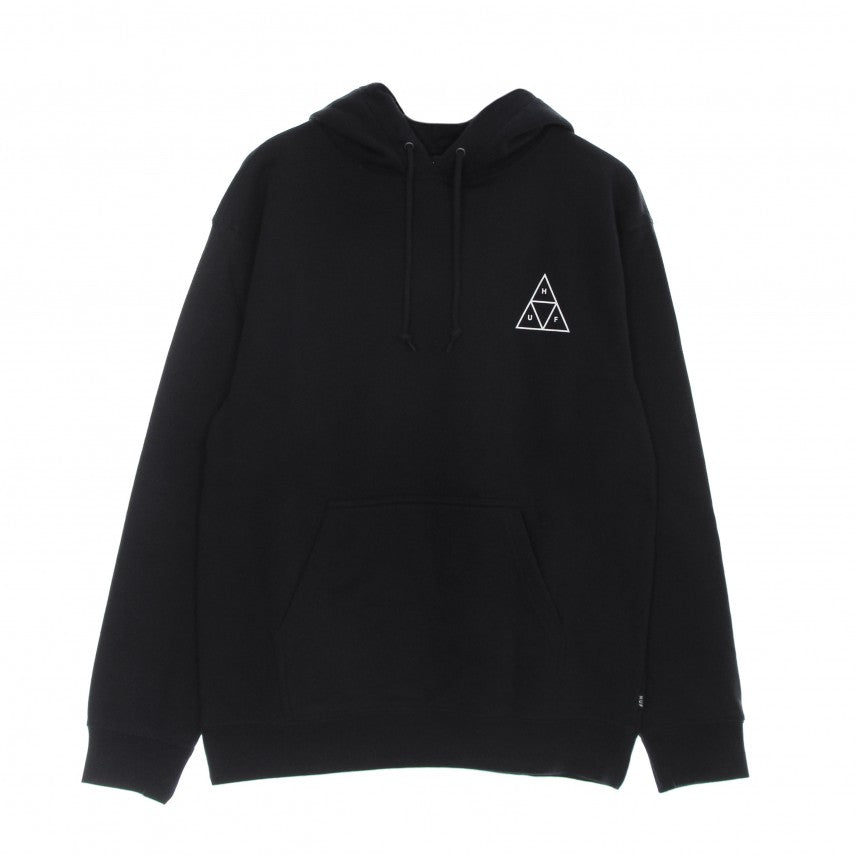 HUF Essentials Hoodie with Triple Triangle Logo PF00492 black