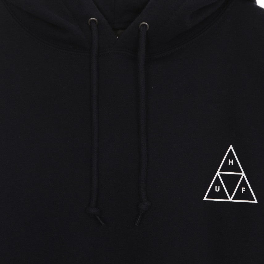 HUF Essentials Hoodie with Triple Triangle Logo PF00492 black