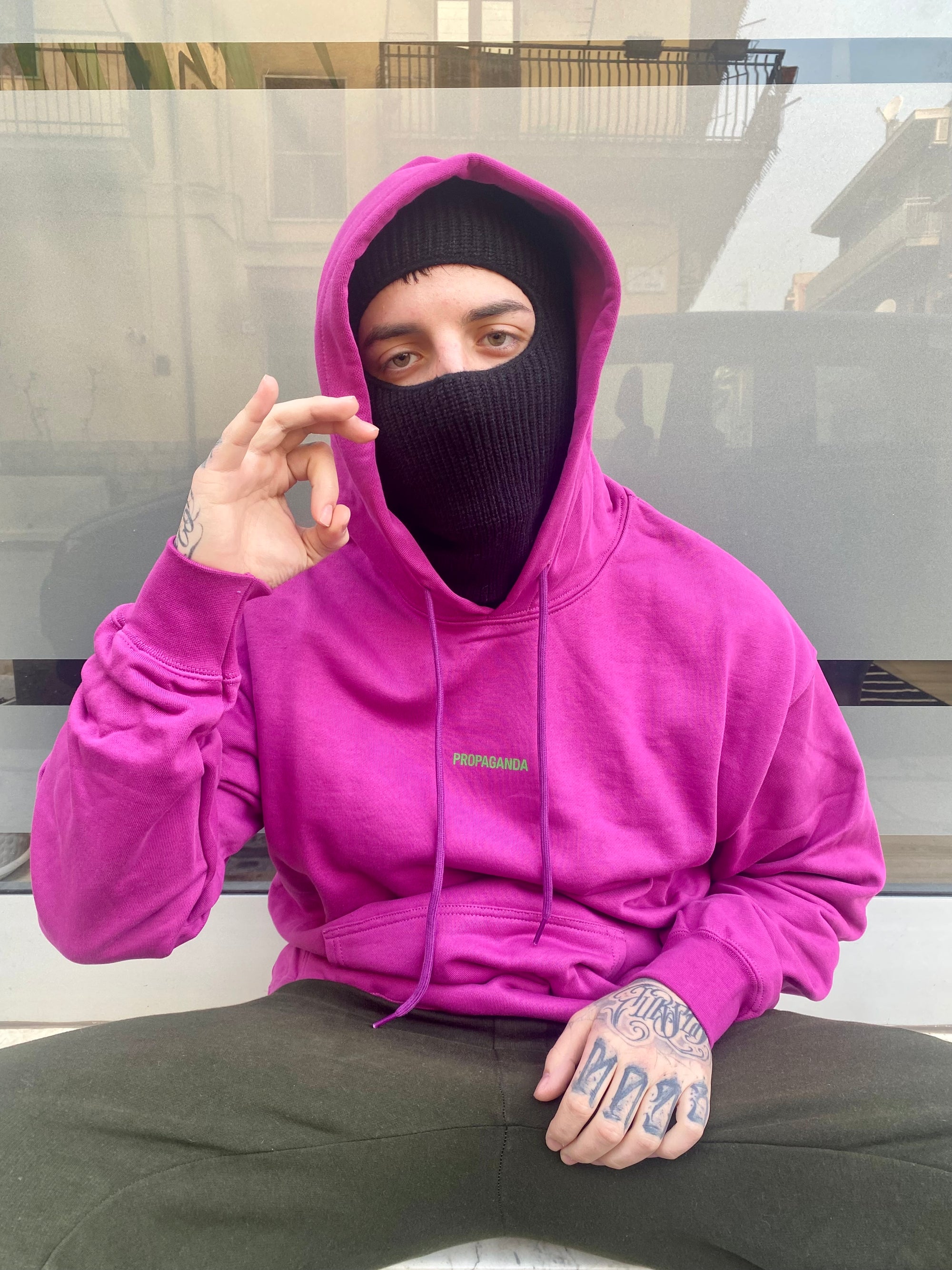 Propaganda felpa con cappuccio Ribs Hoodie 23SSPRFE132 purple