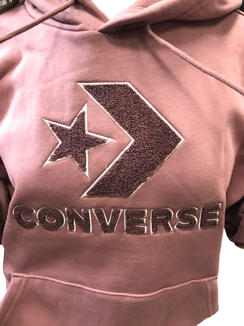 Converse felpa con cappuccio da donna Go-To Star Chevron Loose Fit 10024915-A04 283 rosa