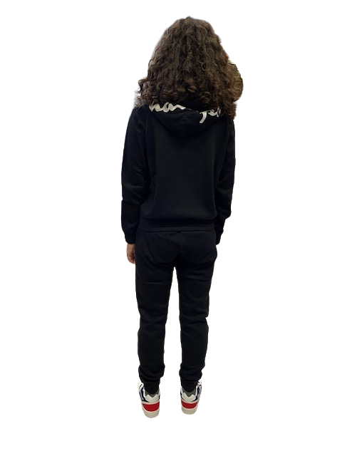 Champion Tuta in Felpa da donna con cappuccio 115737 KK001 NBK/NBK nero