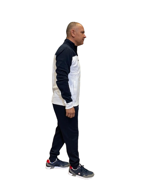 Champion men's sweatshirt with hood 218118 WW001 white-navy