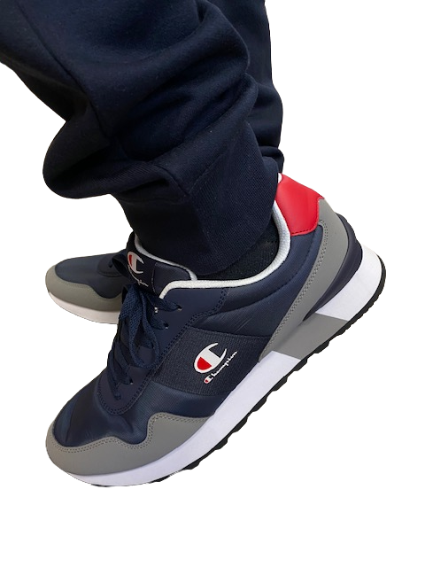 Champion men's sweatshirt with hood 218118 WW001 white-navy