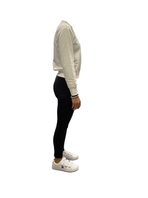 Champion Tuta da ragazza Felpa e Legging 404497 WW001 WHT/NBK white-black