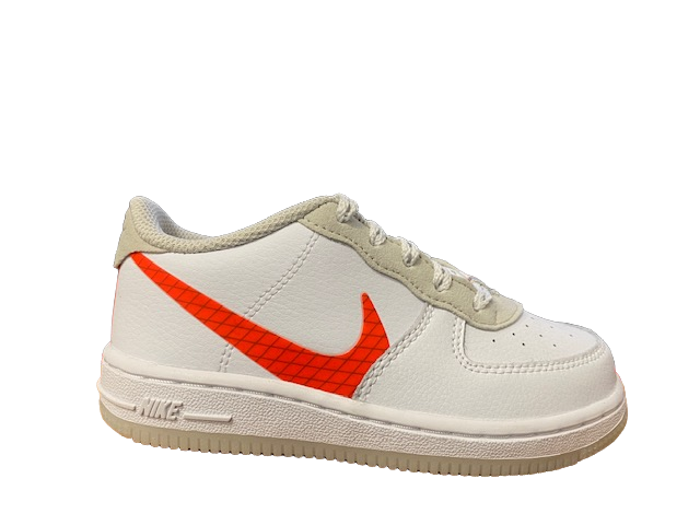 Nike Air Force 1 LV8 3 toddler snaeakers bassa da bambino CD7415 100 white-total orange