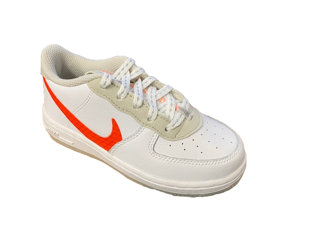 Nike Air Force 1 LV8 3 toddler snaeakers bassa da bambino CD7415 100 white-total orange