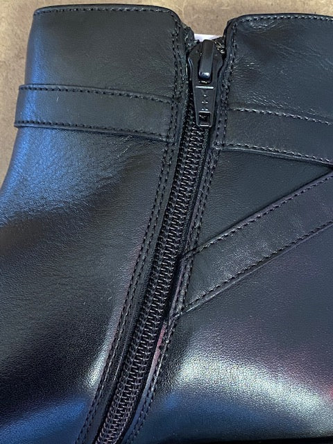 Hosis Stivaletti in pelle con cinturino e fibbia da donna PRF5388 nero