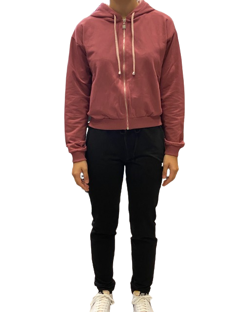 Hangar93 Pantalone in Felpa Brusched Z829D NRO01 nero