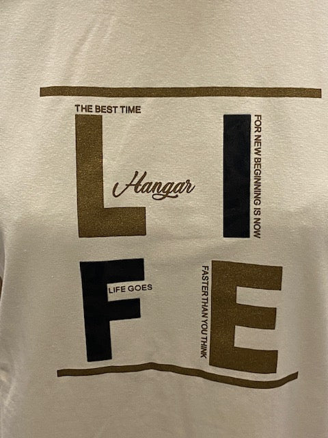 Hangar93 Women's long sleeve T-shirt with Z6764D BUR01 butter print
