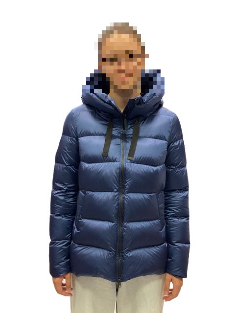 Bomboogie Women's short down jacket with hood GW6012TDLC 104 poseidon blue