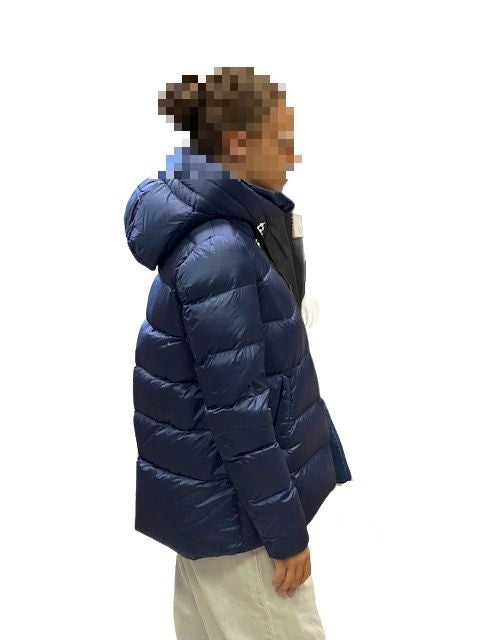 Bomboogie Women's short down jacket with hood GW6012TDLC 104 poseidon blue