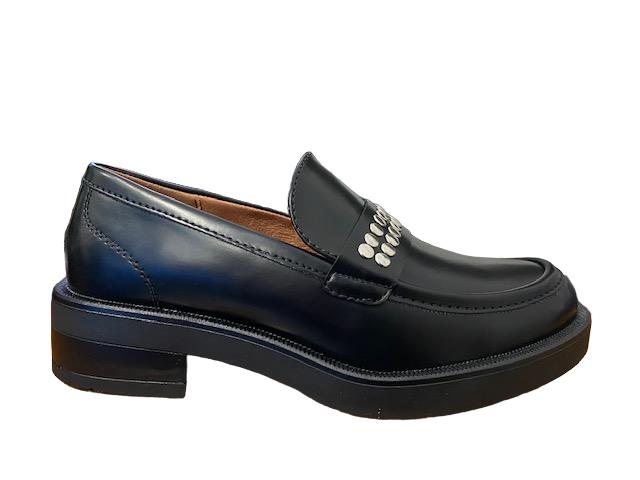 CafèNoir Women's moccasin in brushed imitation leather with accessory C1EA9702 N001 black