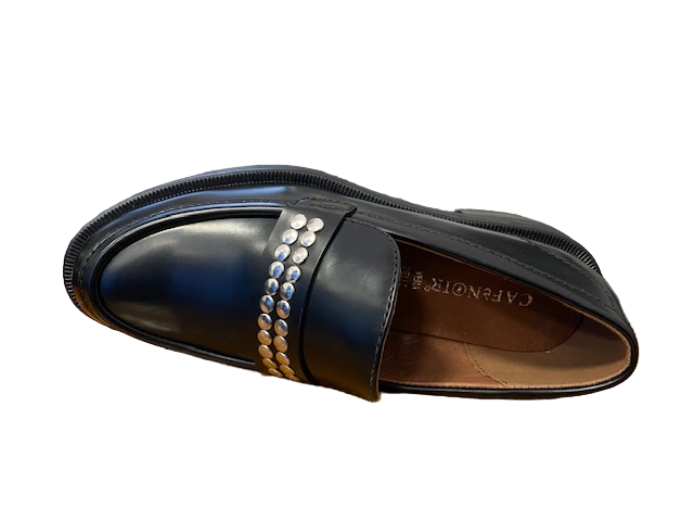 CafèNoir Women's moccasin in brushed imitation leather with accessory C1EA9702 N001 black