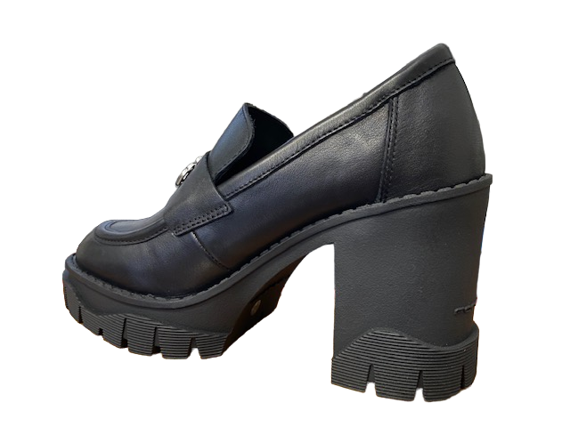 Fornarina Women's moccasin with Lisbon 7 black heel