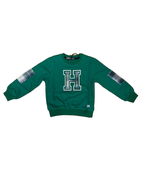 Hangar93 Felpa leggera da bambino girocollo Z2657B VER03 verde