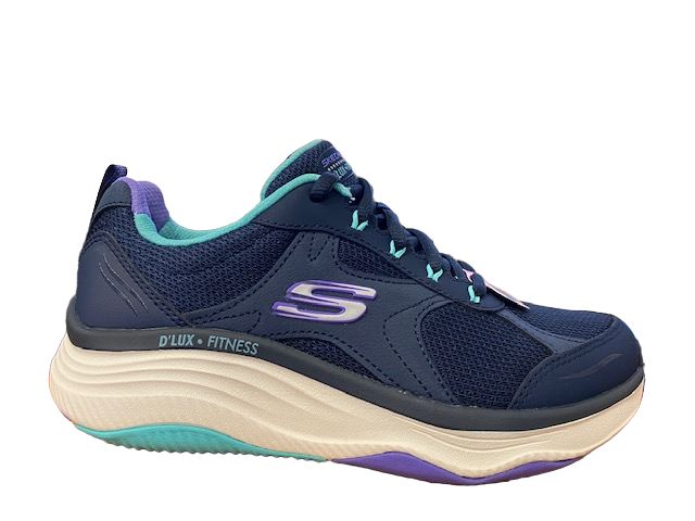 Skechers women's walking shoe D'Lux Fitness Perfect Timing Relaxed Fit 149836/NVMT blue