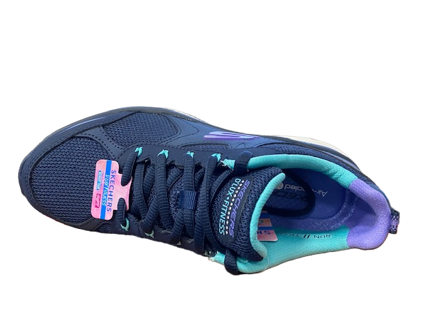 Skechers women's walking shoe D'Lux Fitness Perfect Timing Relaxed Fit 149836/NVMT blue