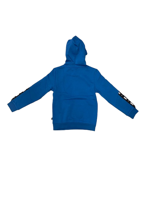 Puma Felpa da ragazzo con cappuccio e mini logo ESS Tape Hoodie FL B 848818 17 Lake Blue
