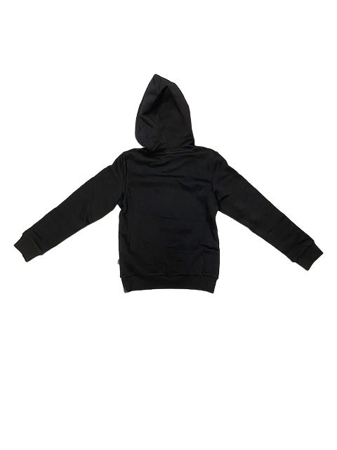 Puma Girls' sweatshirt with hood and pouch pocket ESS+ 2 logo print 670310 11 black pink gold