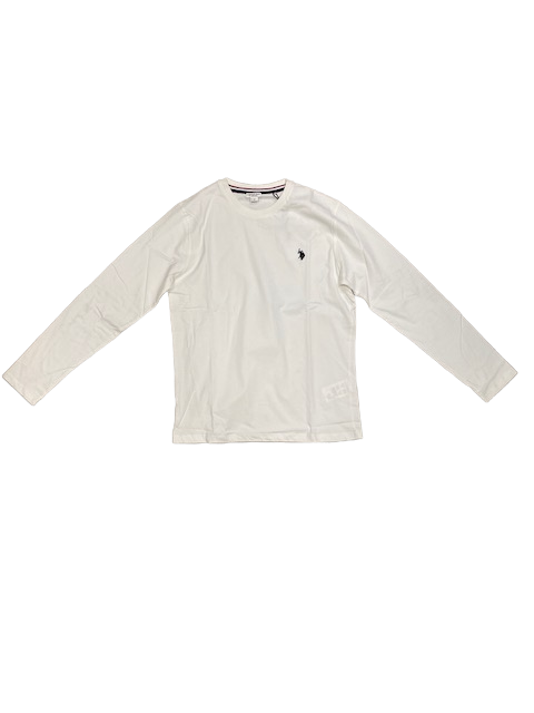 U.S. Polo Assn. T-shirt manica lunga da uomo Will 6314834502 101 bianco